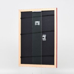 Marco de fotos de madera efect Profil 43 rojo alto brillo 25x60 cm vidrio decorativo