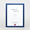 Marco de fotos de madera efect Profil 43 royalblau 25x70 cm con vidrio decorativo