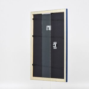 Marco de fotos de madera Effect Profil 43 royalblau 27x48 cm vidrio de arte