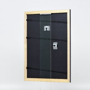 Marco de fotos de madera Effect Profil 43 negro brillante 30x45 cm con vidrio decorativo