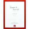 Marco de fotos effect Profil 43 Rojo Brillo 30x45 cm con vidrio decorativo