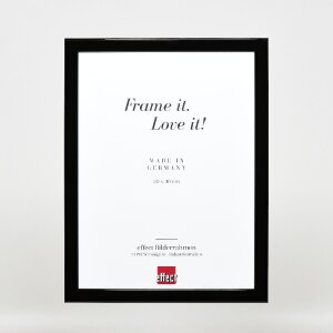 Marco de fotos de madera Effect Profil 43 Negro Brillo 40x60 cm Vidrio Decorativo