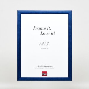 Marco de fotos de madera Effect Profil 43 royalblau 42x59,4 cm con vidrio de arte