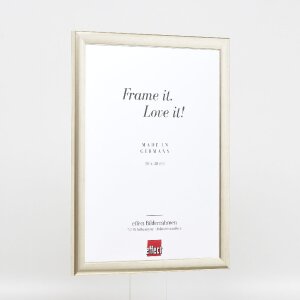 Marco de fotos de madera effect Profil 43 plata 45x80 cm vidrio decorativo