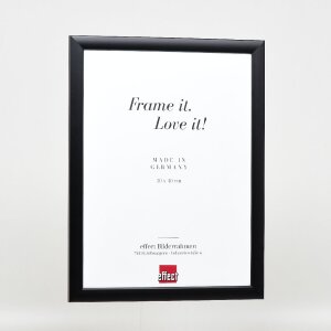 Marco de fotos de madera Efecto Profil 43 Negro 45x80 cm Vidrio Decorativo