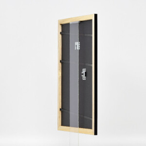 Marco de fotos de madera Effect Profil 43 Negro brillante 45x80 cm vidrio decorativo