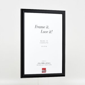 Marco de fotos de madera Effect Profil 43 Negro brillante 45x80 cm vidrio decorativo