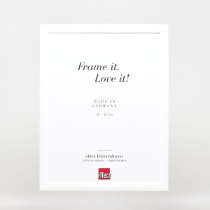 Marco de fotos de madera Effect Profil 43 blanco brillante 60x80 cm vidrio decorativo