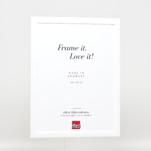 Marco de fotos de madera Effect Profil 43 blanco brillante 60x80 cm vidrio decorativo