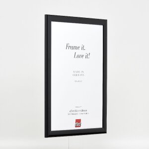 Marco de fotos de madera effect Profil 43 Negro alto brillo 62x93 cm vidrio decorativo