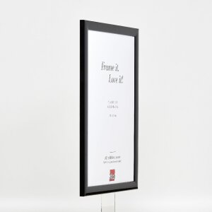 Marco de fotos de madera effect Profil 43 Negro alto brillo 62x93 cm vidrio decorativo