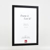 Marco de fotos de madera effect Profil 43 Negro alto brillo 62x93 cm vidrio decorativo