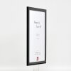 Marco de fotos de madera effect Profil 43 Negro alto brillo 62x93 cm vidrio decorativo