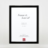 Marco de fotos de madera Effect Profil 43 negro alto brillo 70x100 cm vidrio decorativo