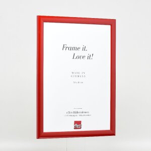 Marco de fotos de madera Effect Profil 43 rojo brillante 70x100 cm vidrio decorativo