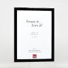 Marco de fotos de madera effect Profil 43 negro brillante 14,8x21 cm con vidrio decorativo