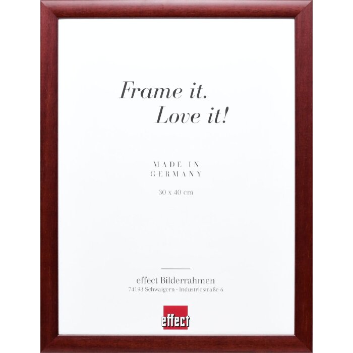 Marco de fotos de madera Effect Profil 43 rojo 61x91,5 cm con vidrio decorativo