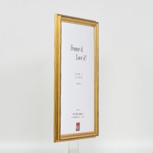 Marco de fotos de madera estilo barroco 44 dorado 23x70 cm vidrio de arte