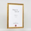 Marco de fotos de madera Effect Profil 44 dorado 42x59,4 cm con vidrio decorativo