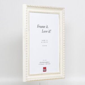 Marco de fotos de madera Efecto Profil 56 10x10 cm blanco con cristal de arte