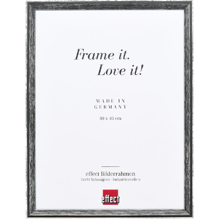 Marco de fotos de madera efect Profil 59 Negro 10x15 cm con vidrio decorativo