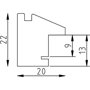 Marco de fotos de madera effect Profil 59 verde 42x59,4 cm con cristal decorativo