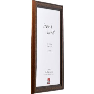 Marco de fotos de madera Effect Profil 64 marrón 18x27 cm con cristal decorativo