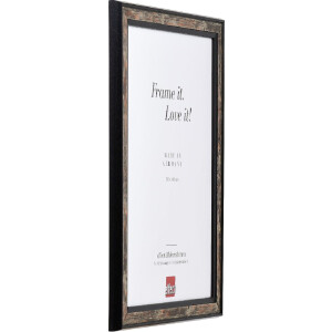 Marco de fotos de madera Effect Profil 64 Negro 25x60 cm con vidrio decorativo