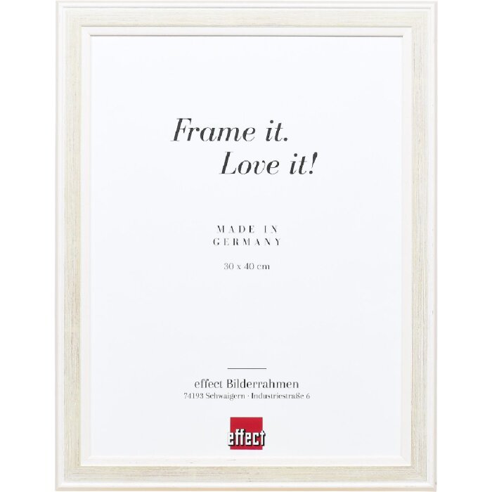 Marco de fotos de madera Effect Profil 64 blanco 50x50 cm con vidrio decorativo