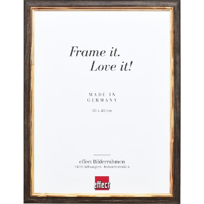 Marco de fotos de madera efect Profil 67 marrón oscuro 62x93 cm vidrio decorativo