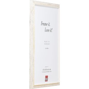 Marco de fotos de madera Effect Profil 67 Blanco 30,5x91,5 cm con vidrio decorativo