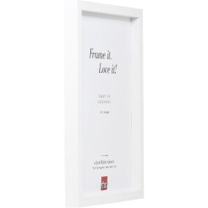 Marco de fotos de madera Effect Profil 74 blanco 9x13 cm con cristal decorativo