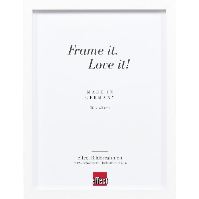Marco de fotos de madera Effect Profil 74 blanco 18x24 cm con vidrio decorativo