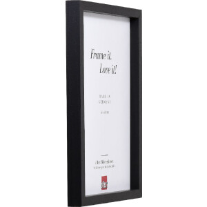 Marco de fotos de madera Effect Profil 74 negro 25x60 cm vidrio decorativo