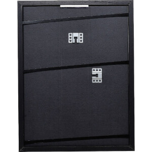 Marco de fotos de madera Effect Profil 74 negro 25x60 cm vidrio decorativo