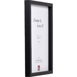 Marco de fotos de madera Effect Profil 74 negro 40x60 cm con vidrio decorativo
