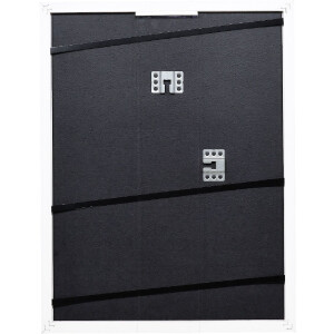 Marco de fotos de madera Profil 74 blanco 50x65 cm con vidrio decorativo