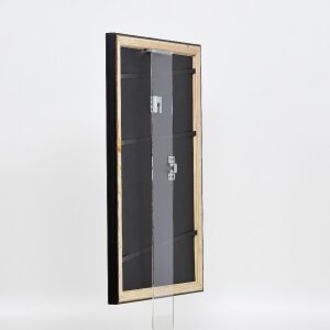 Efecto marco de madera perfil 85 negro 30x30 cm cristal acrílico