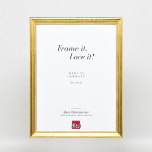 Efecto marco de madera perfil 85 oro 50x50 cm cristal acrílico