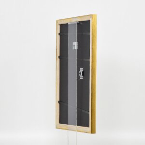 Efecto marco de madera perfil 85 oro 50x70 cm cristal acrílico