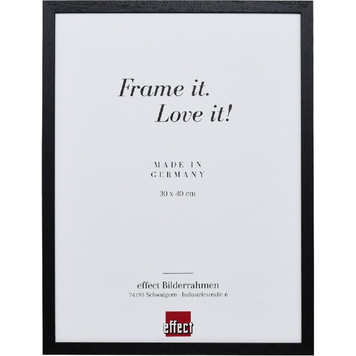 Marco de fotos de madera Effect Profil 2330 Negro 20x25 cm con vidrio decorativo