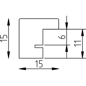 Marco de fotos de madera Effect Profil 2330 Blanco 21x28 cm con vidrio de arte