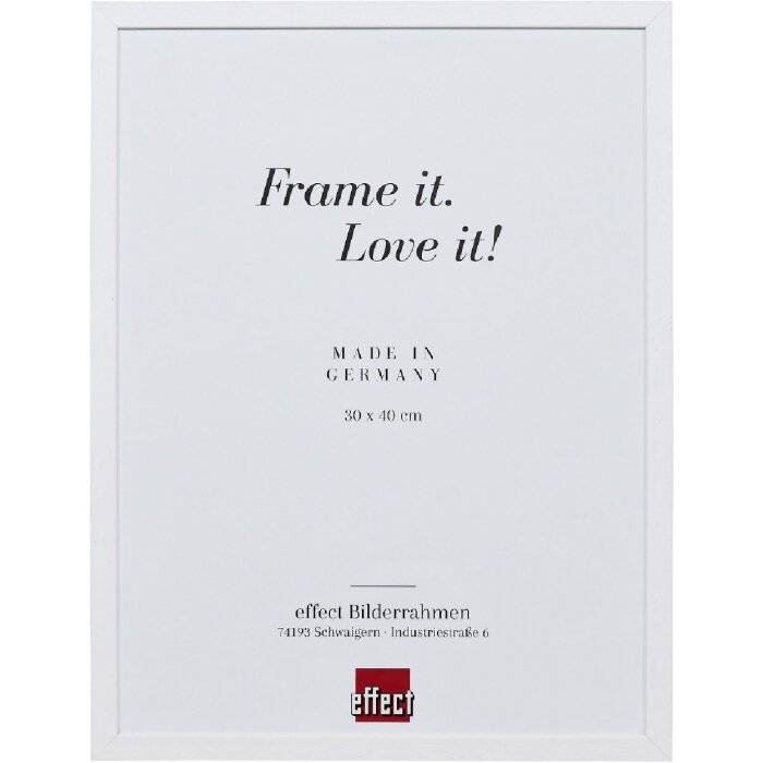 Marco de fotos de madera Effect Profil 2330 blanco 42x59,4 cm con cristal decorativo