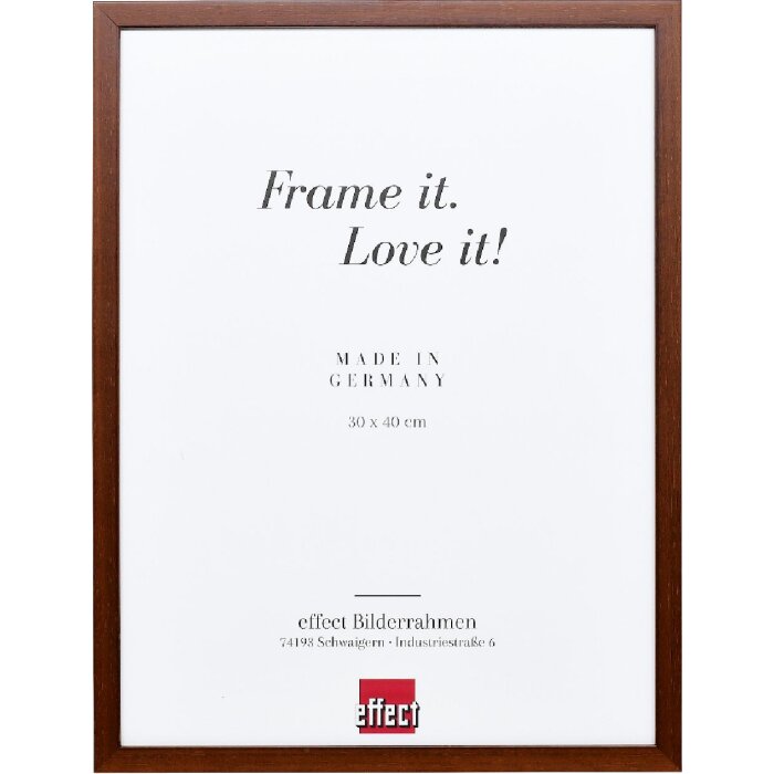 Marco de fotos de madera Effect Profil Top S marrón 25x80 cm con vidrio decorativo