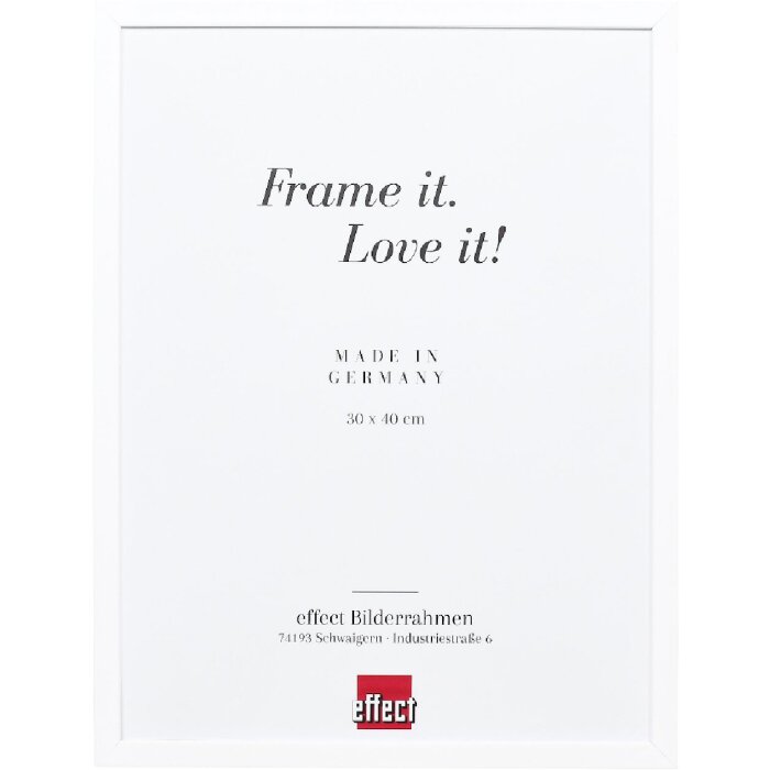 Marco de fotos de madera Effect Profil Top S blanco 50x70 cm con vidrio decorativo