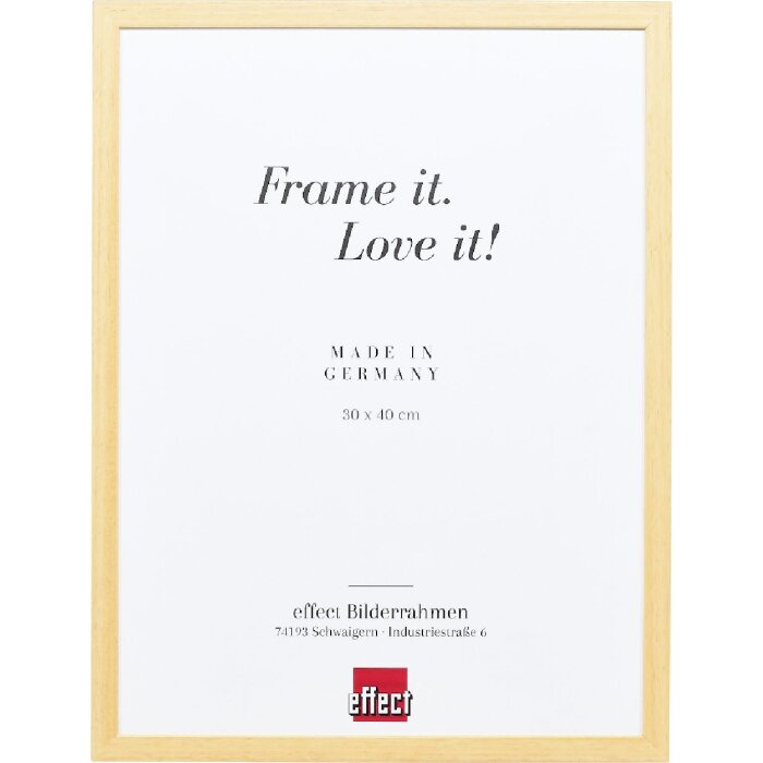 Marco de fotos de madera Effect Profil Top S natur 14,8x21 cm con vidrio decorativo