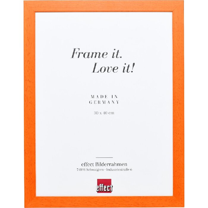 Marco de fotos de madera Profil Top Pro naranja 30x40 cm con vidrio decorativo