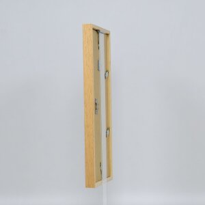 Efecto marco de madera perfil 35 roble 35x50 cm cristal normal + separador