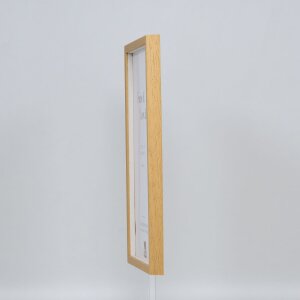 Efecto marco de madera perfil 35 roble 35x50 cm cristal normal + separador