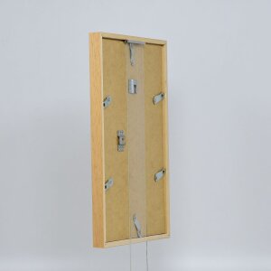 Efecto marco de madera perfil 35 roble 14,8x21 cm cristal normal + separador